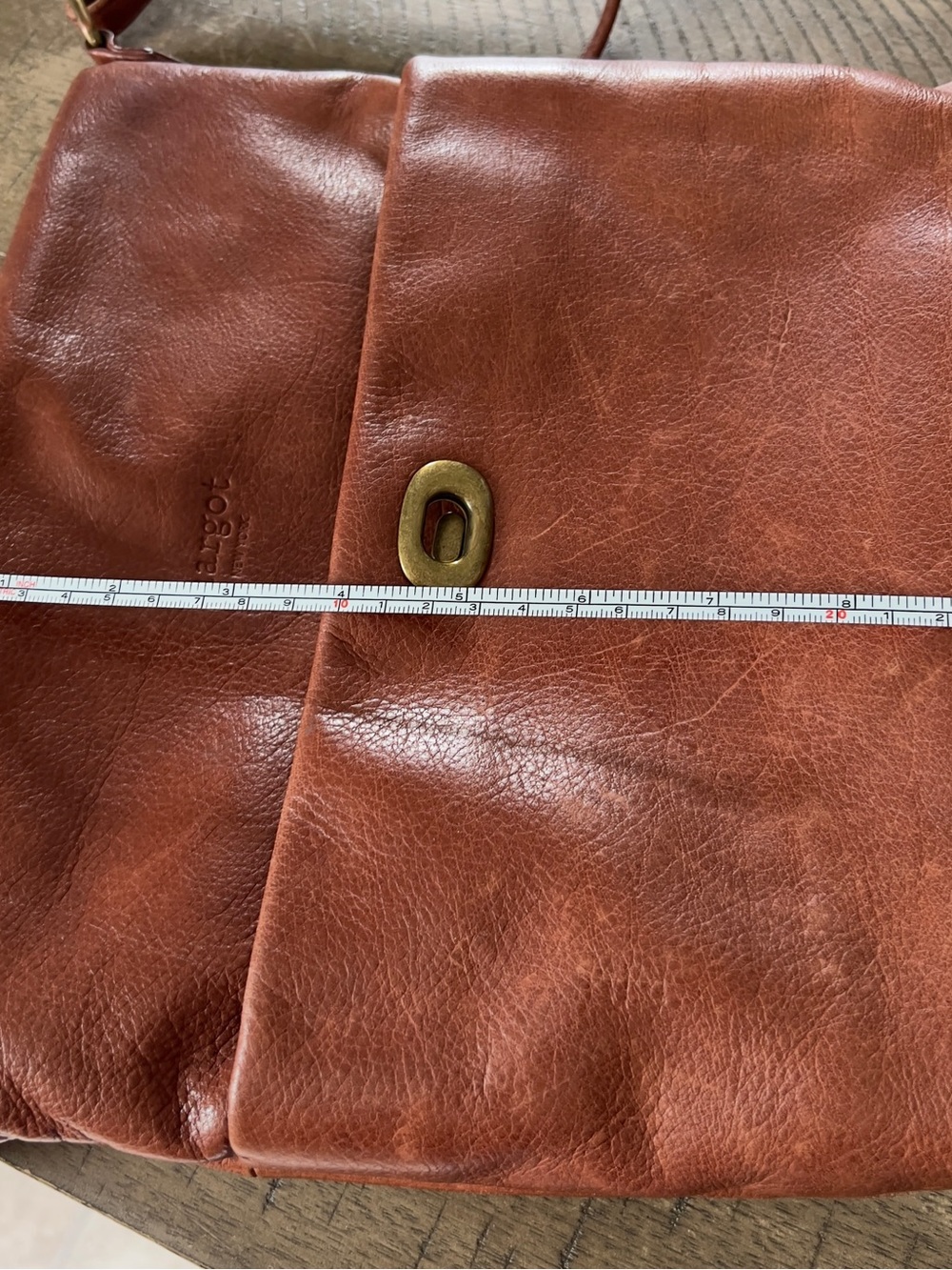 margot New York Leather Saddle Bag - Cognac Brown - Picture 11 of 12